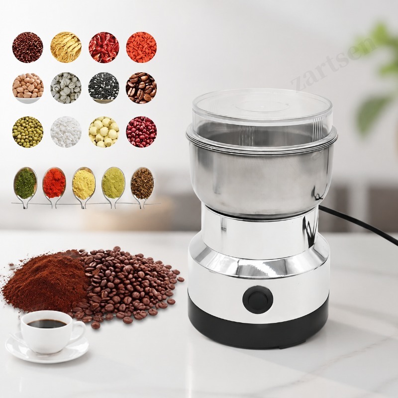 Coffee Grinder Burr - Kitchen Multifunctional 4 Blade Grain Grinder