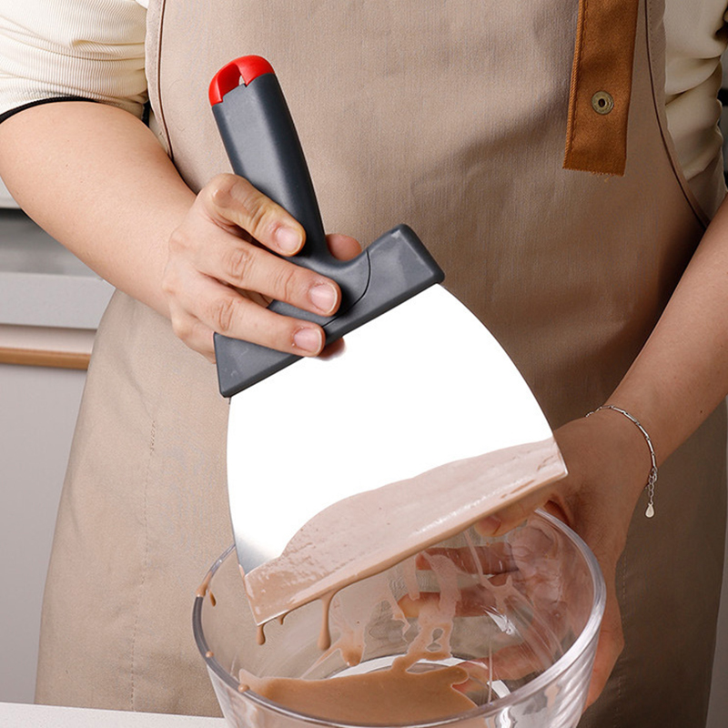 Kitchen Appliances Gift - Stainless Steel Dough Scraper Coating Spatula