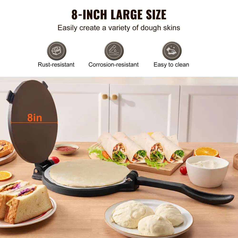 Tortilla Press 8 Inch and  Cas - Tortilla Press Cast review and price
