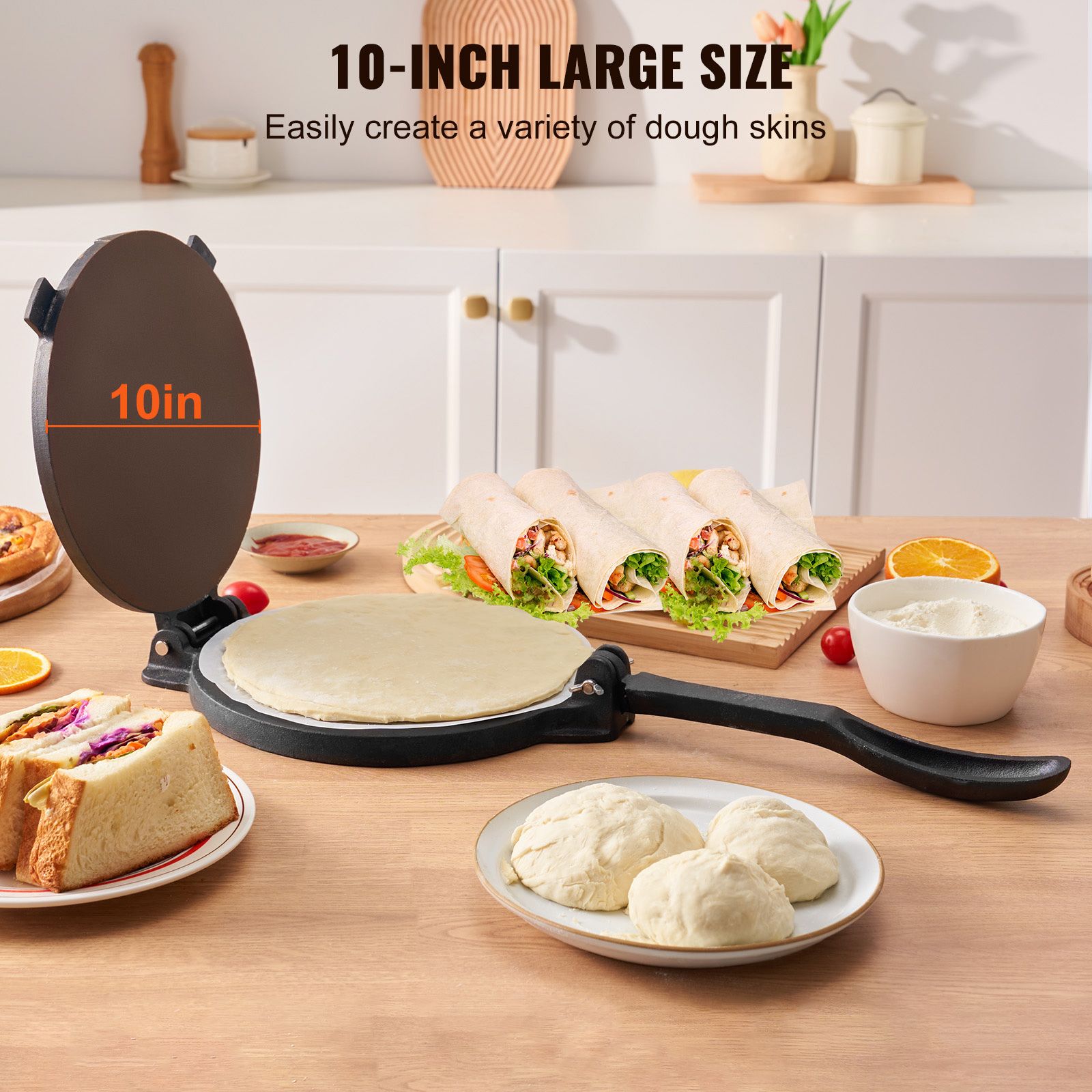 Tortilla Press, 10 Inch Tortil - Tortilla Press Cast review and price