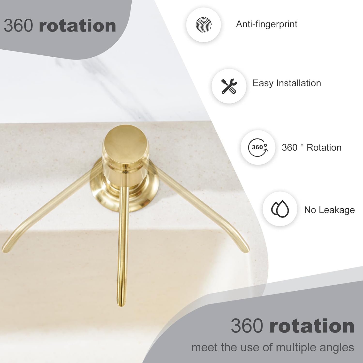 Brass Sink Soap Dispenser with - Kitchen Appliances Built In review and price
